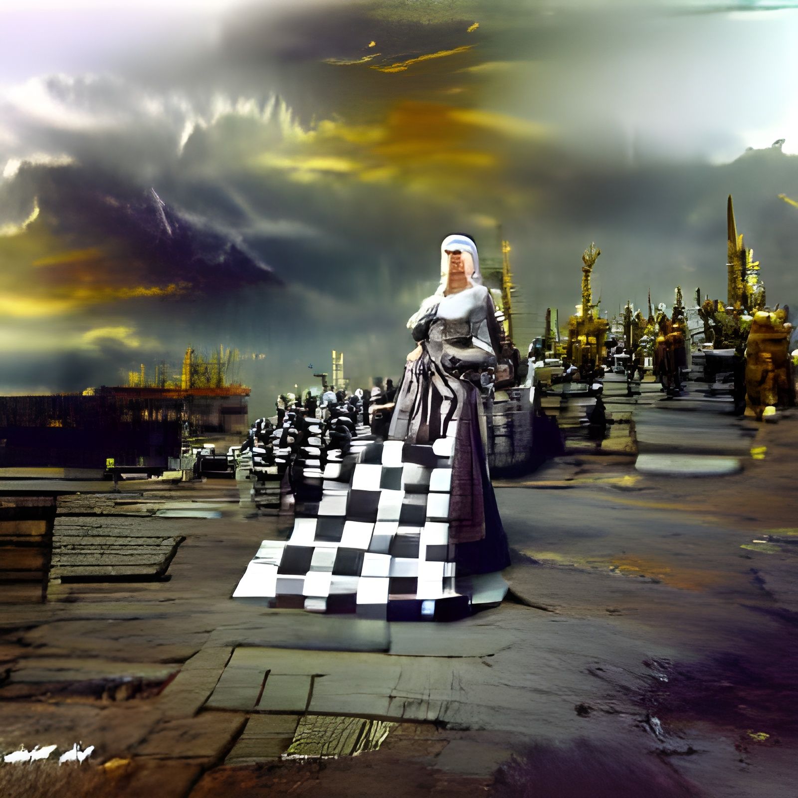 Chess queen on chessboard AI Generated 24118842 Stock Photo at