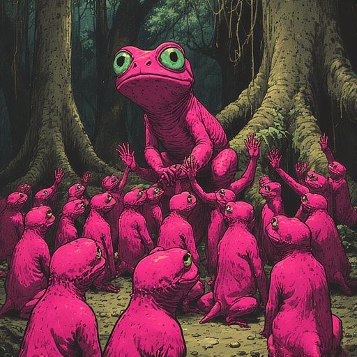 Fuchsia Newt Kingdom