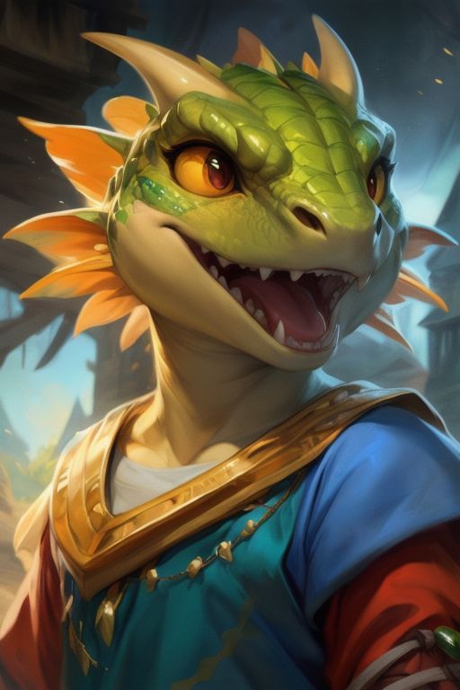 Chibi D&D races: Lizard