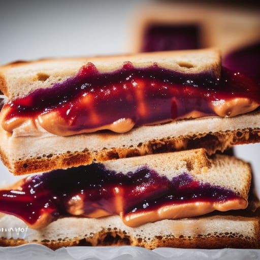 Toasted Peanut Butter & Concord Grape Jelly Sandwiches