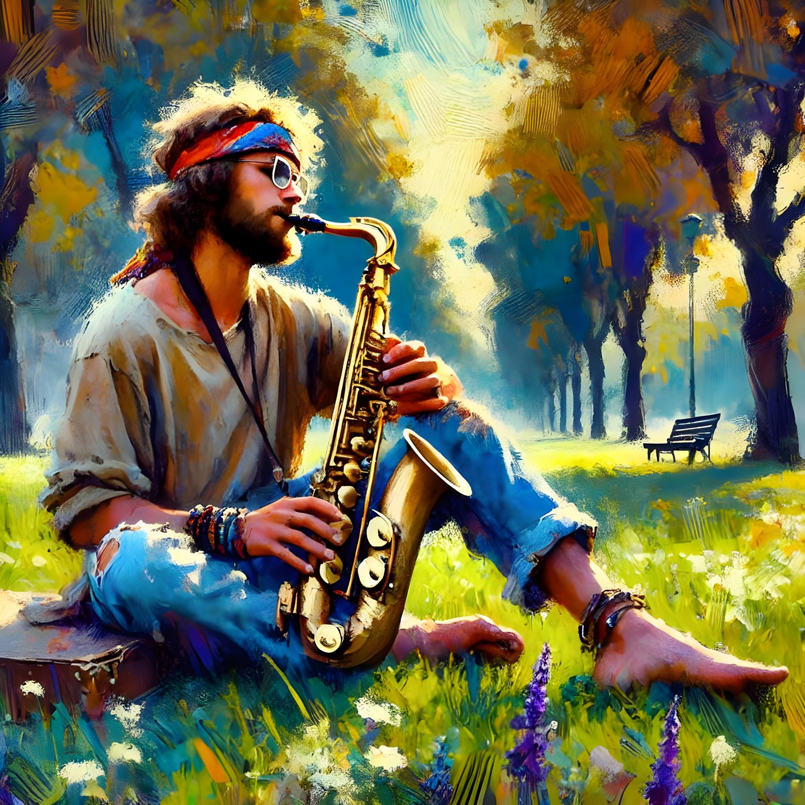 Barefoot Sax Player (9)
