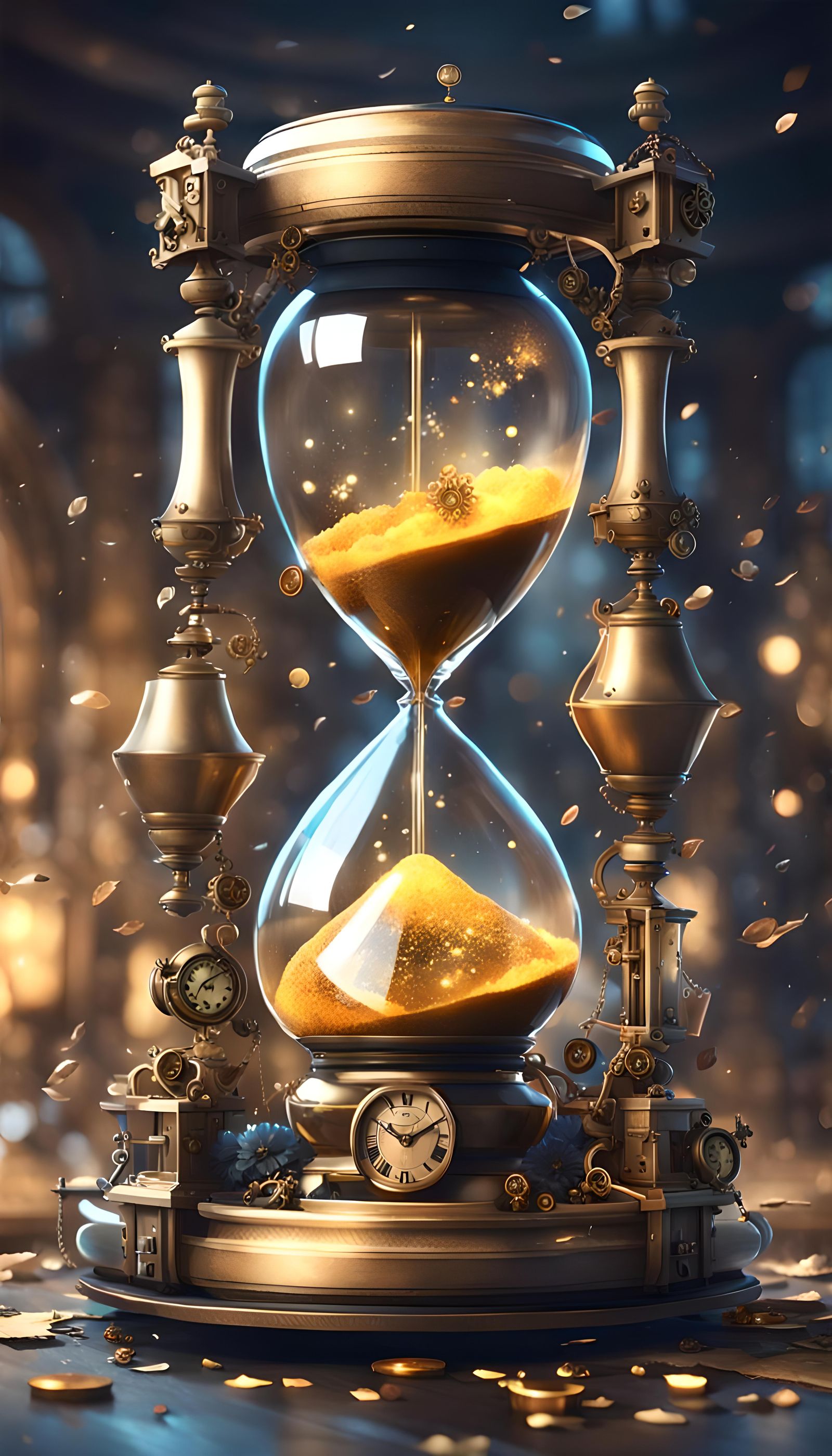 Hourglass clockpunk  by @Kerbango 