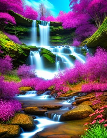 Purple Waterfall Blooms : r/nightcafe