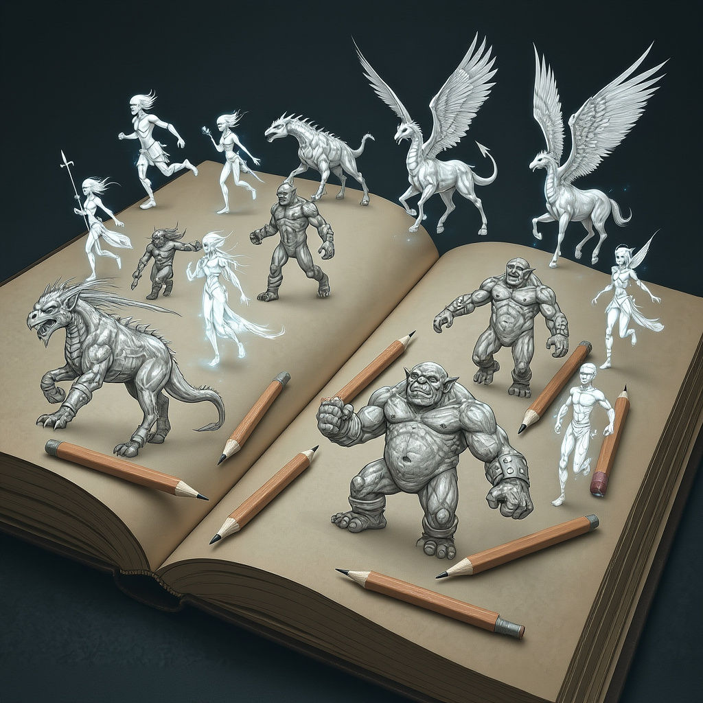 Penciled Drawings come to life