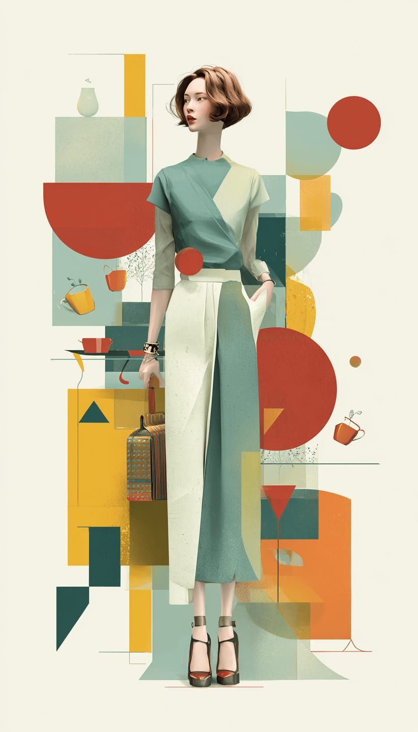 Geometric Chic: Fashion Meets Modern Art