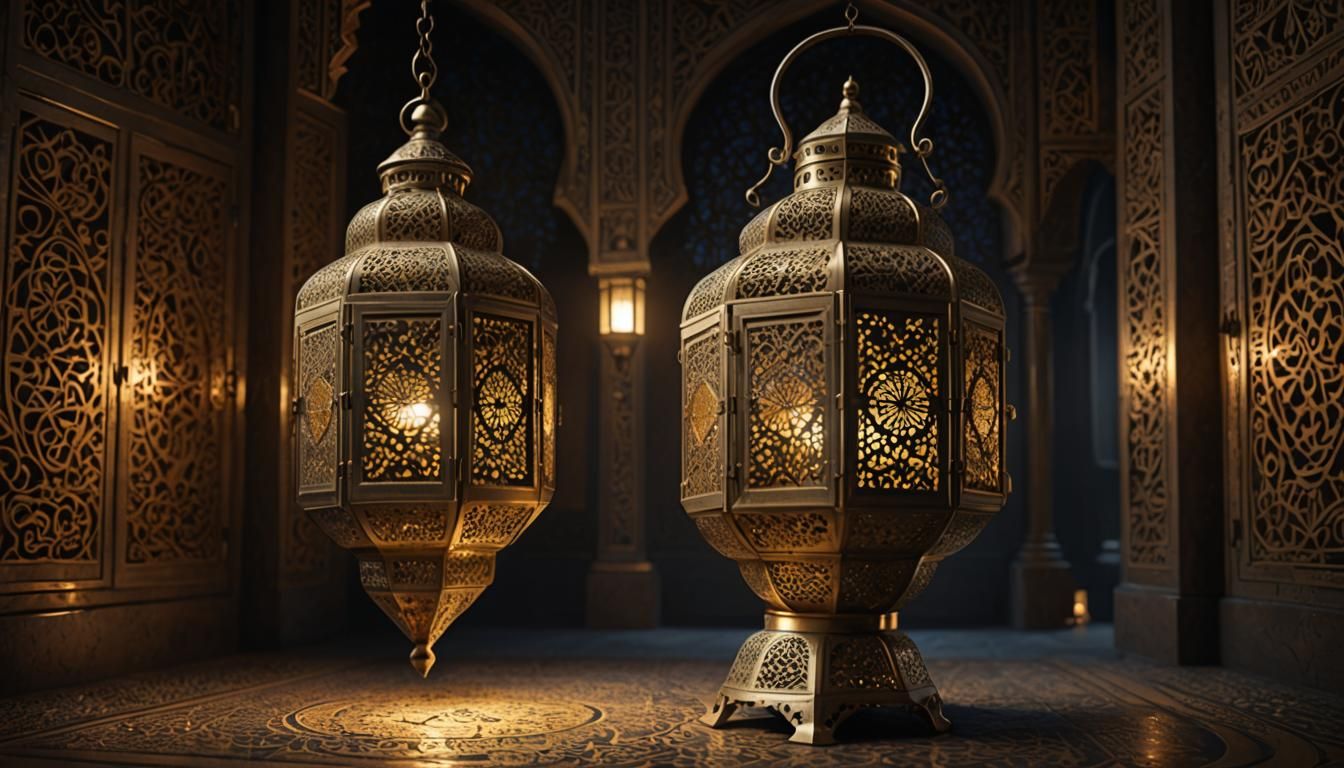 A gilded brass Pre Islamic Moorish lantern