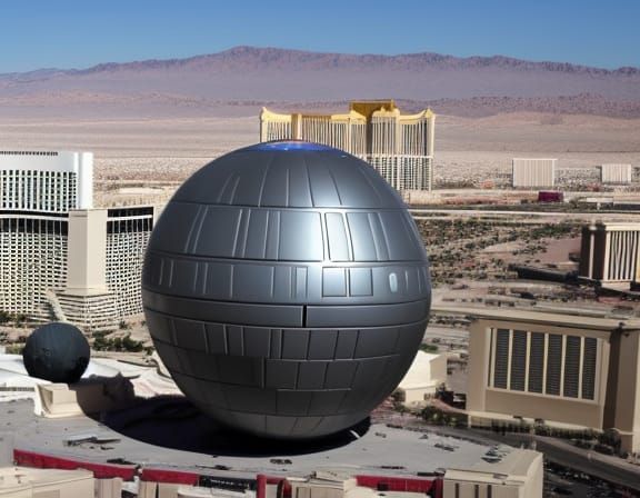 Death Star MSG Sphere In Las Vegas - AI Generated Artwork - NightCafe ...