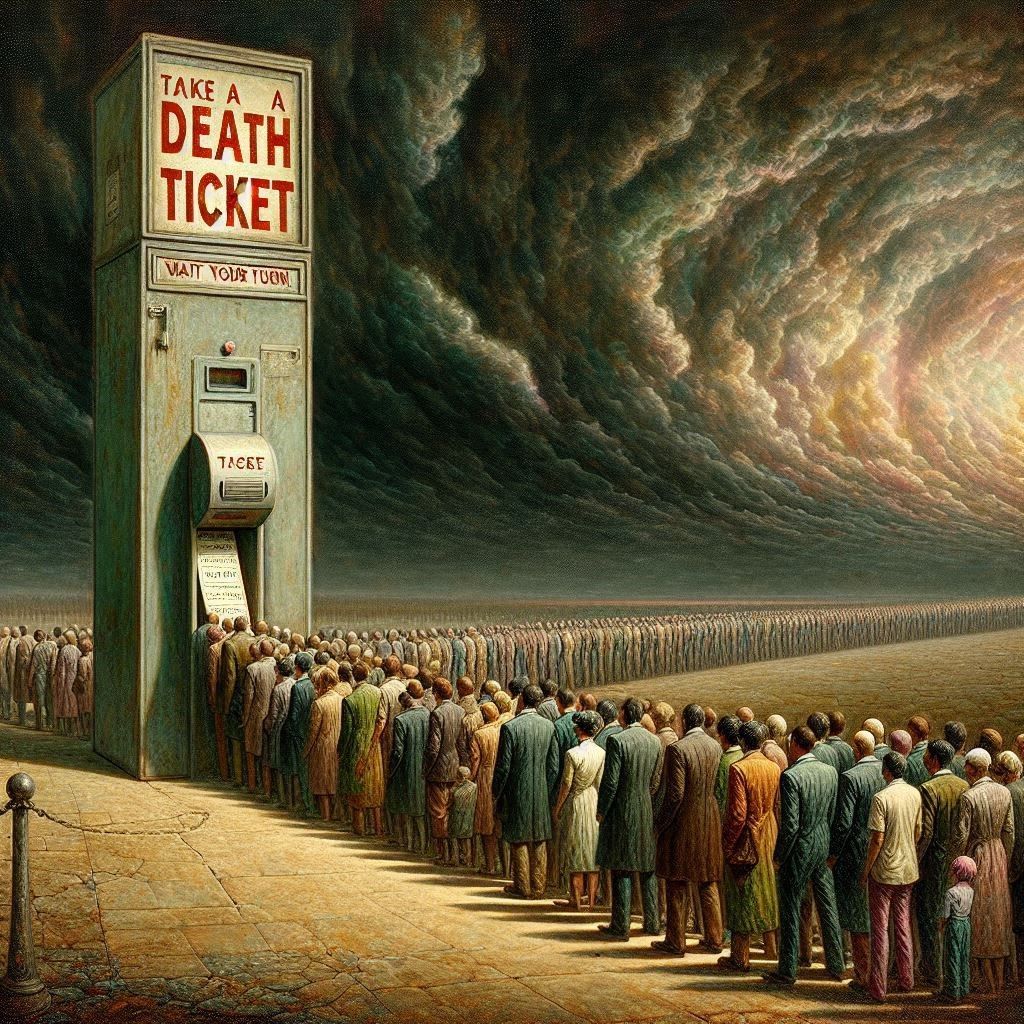 the only time you want to be at the back of the line