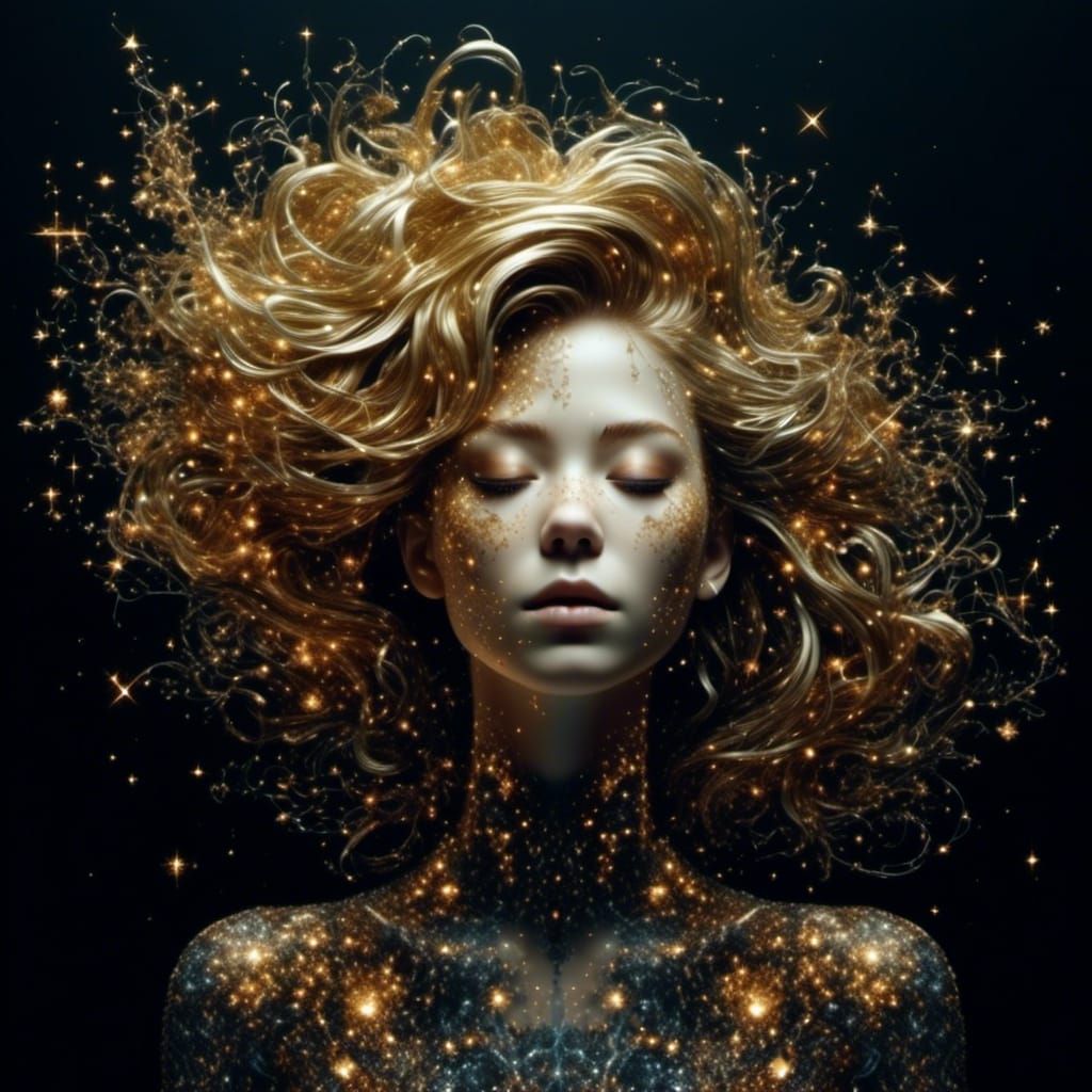 Golden Stars Portrait