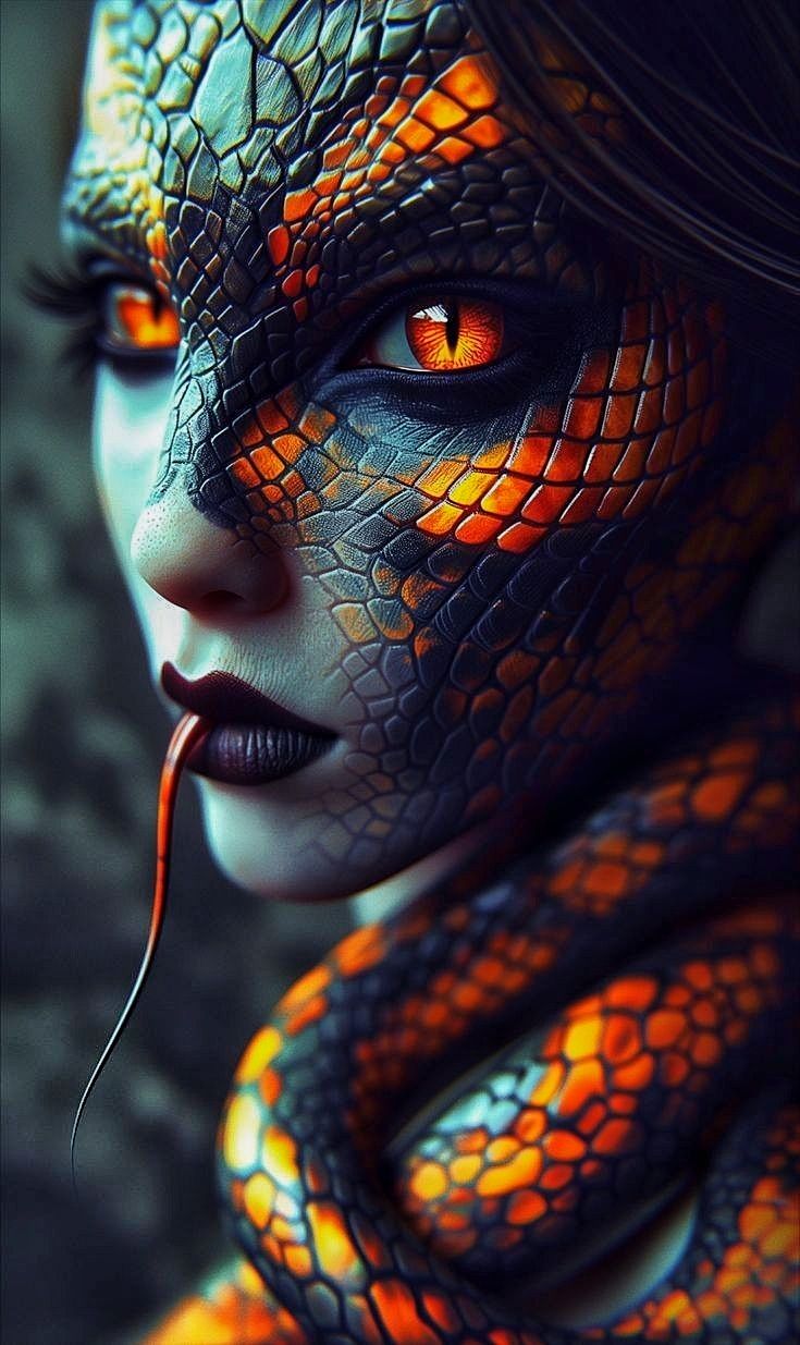 Metamorphose: Die Illusion des Mensch-Schlange-Hybriden”