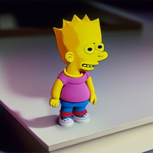 Bart Simpson Cartoon characters made of clay