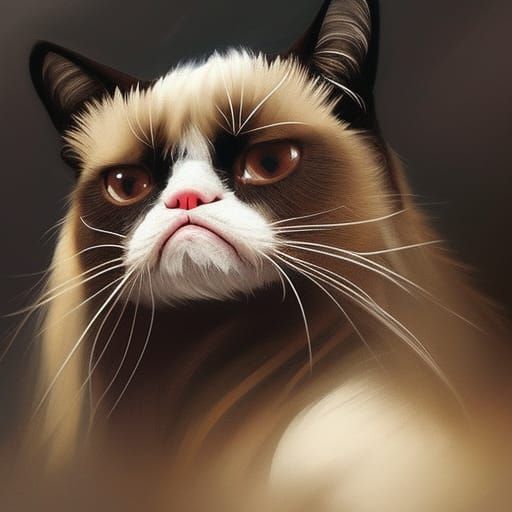 Grumpy Cat Emoji - AI Generated Artwork - NightCafe Creator