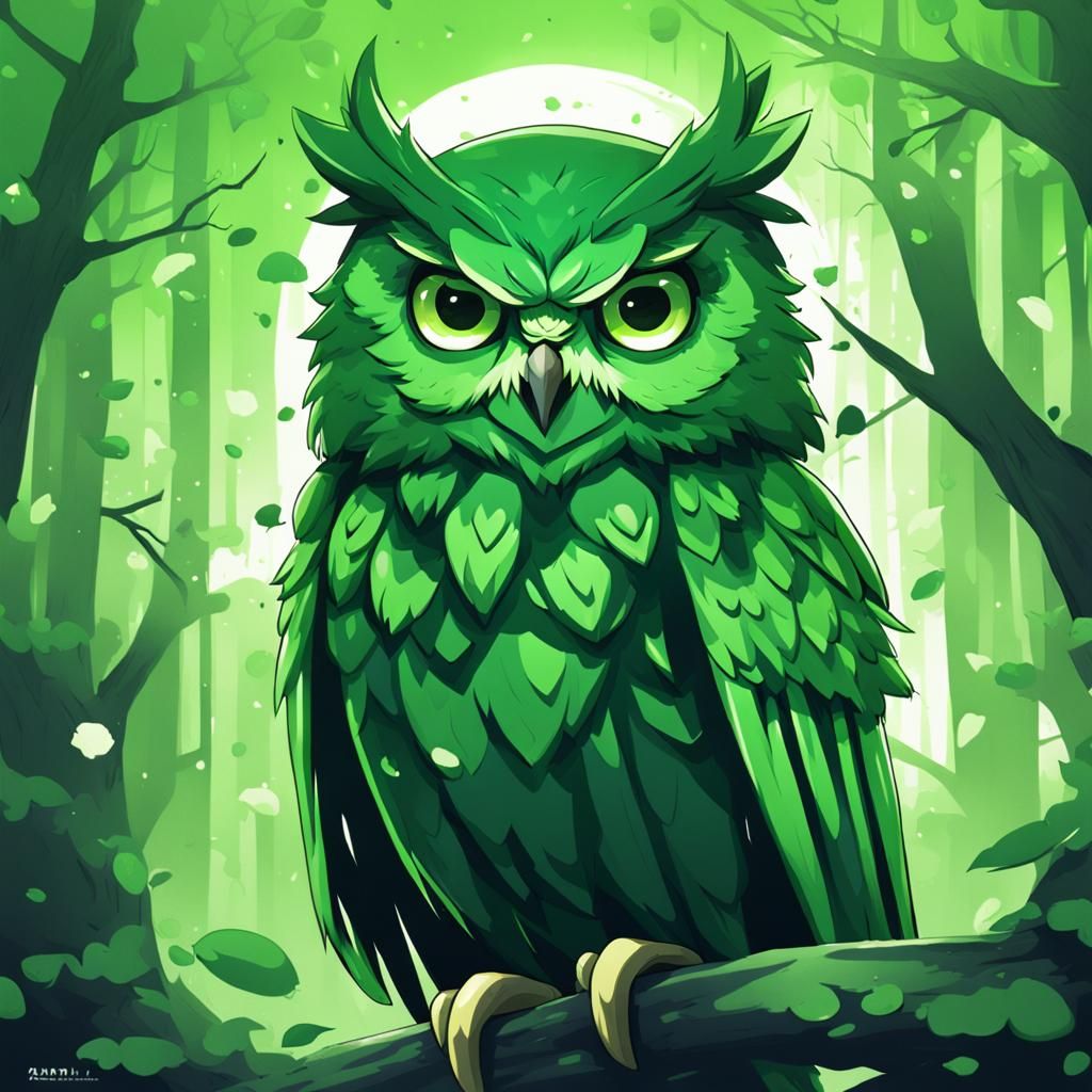 Anime Duolingo Owl - AI Generated Artwork - NightCafe Creator