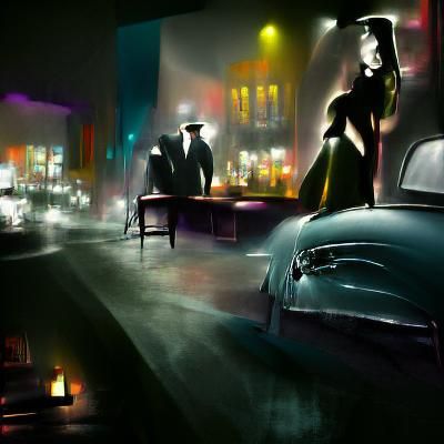 concept art film noir, Night Life