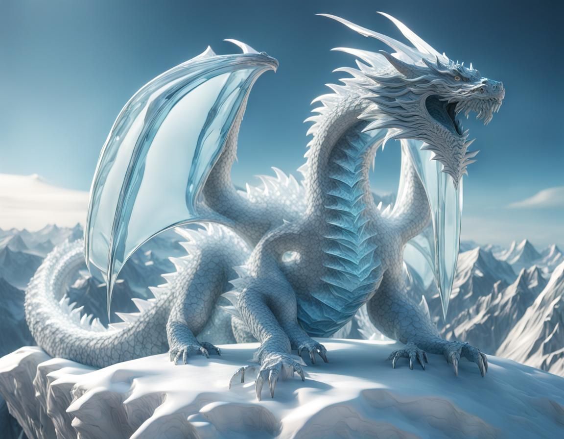 Ice Dragon - AI Generated Artwork - NightCafe Creator