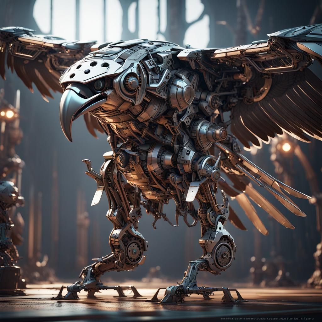 Mechanical raptor - AI Generated Artwork - NightCafe Creator