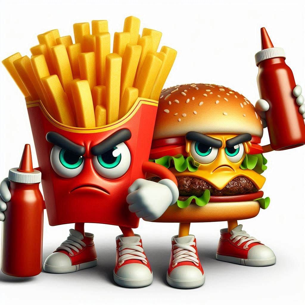 burgers versus fries: a duel!