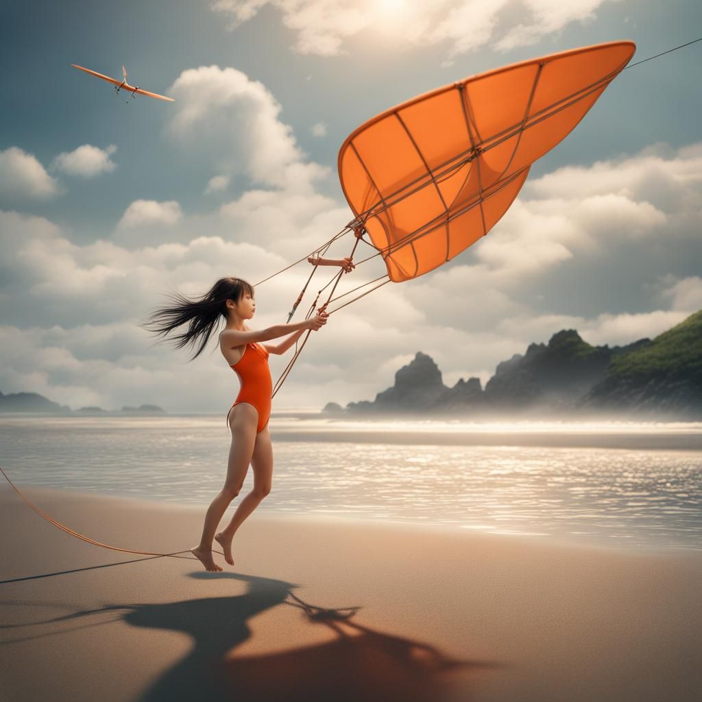 Playing at the beach