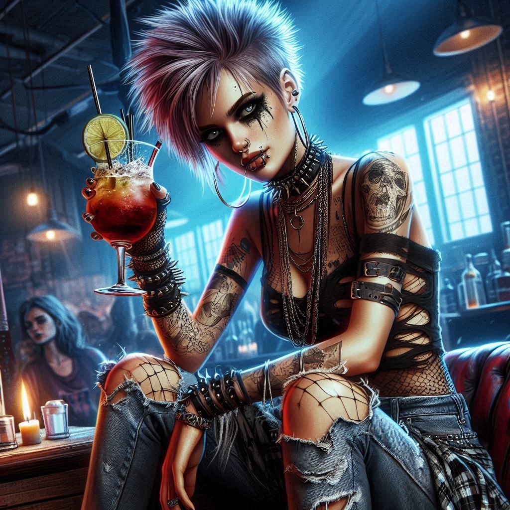 Punk Rock Bar - AI Generated Artwork - NightCafe Creator