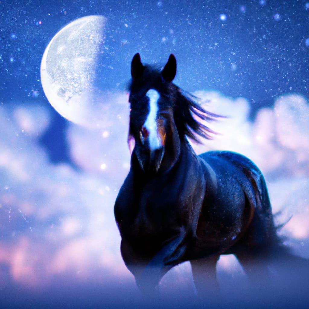 The Moon Stallion - AI Generated Artwork - NightCafe Creator