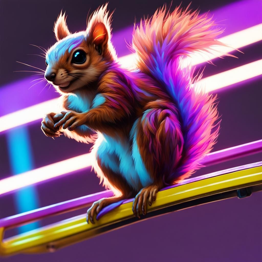 Cyber Squirrel - AI Generated Artwork - NightCafe Creator