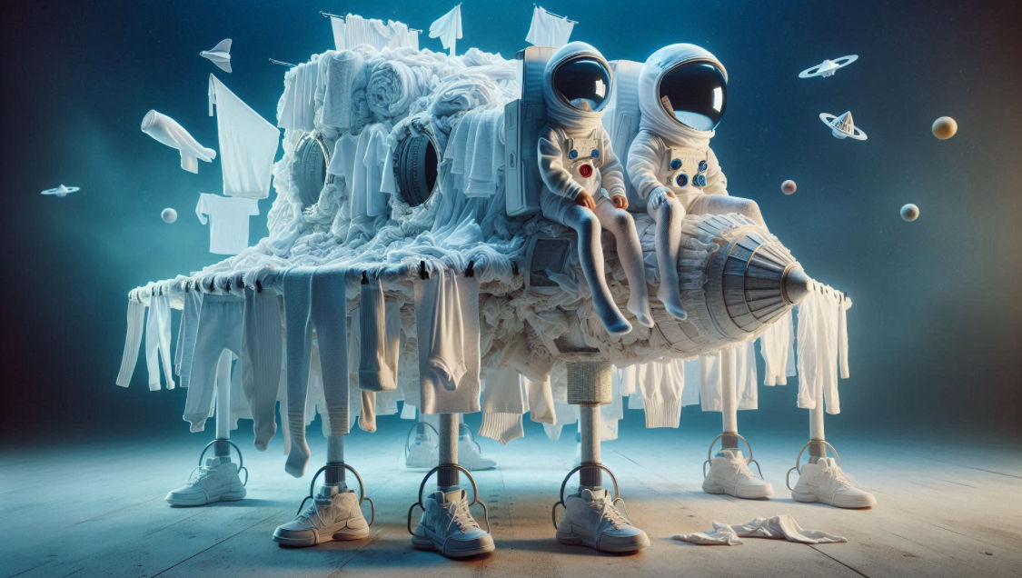 Children love as an astronaut