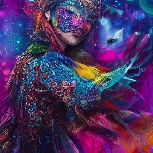 Abstract 3D Render of Woman in Silk Robe