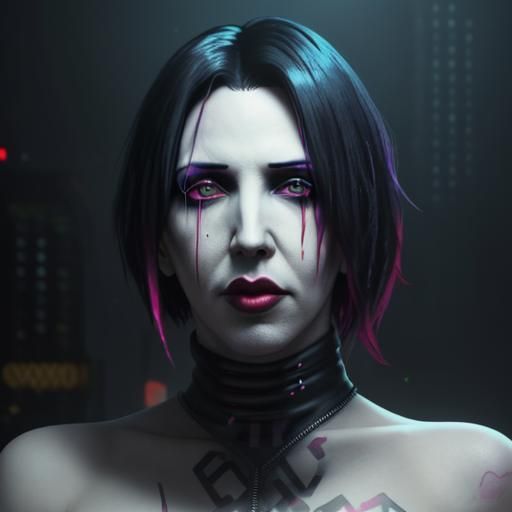 Marilyn Manson - AI Generated Artwork - NightCafe Creator