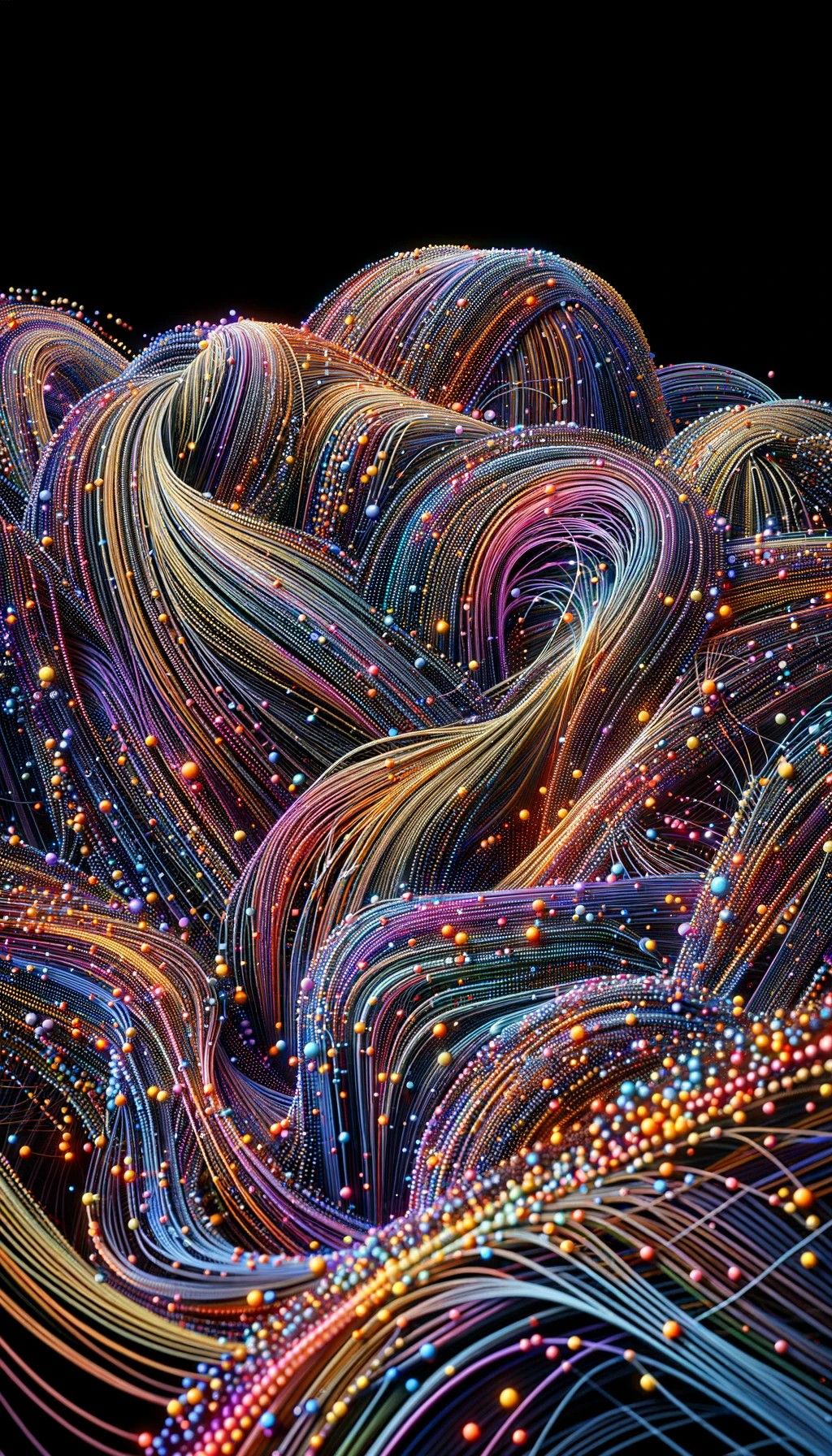 Neon Strings and Dots