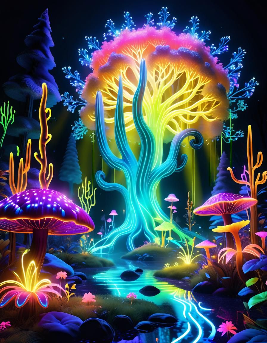 magical neon forest  by @Fella Spears