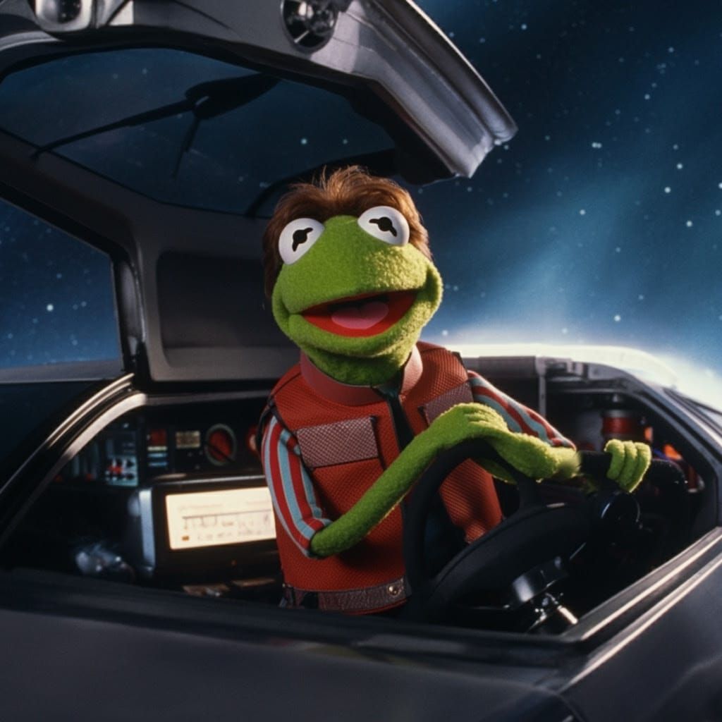 Marty McFly's Epic Starship Journey - AI Art