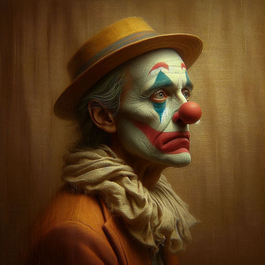 When the clown is sad.