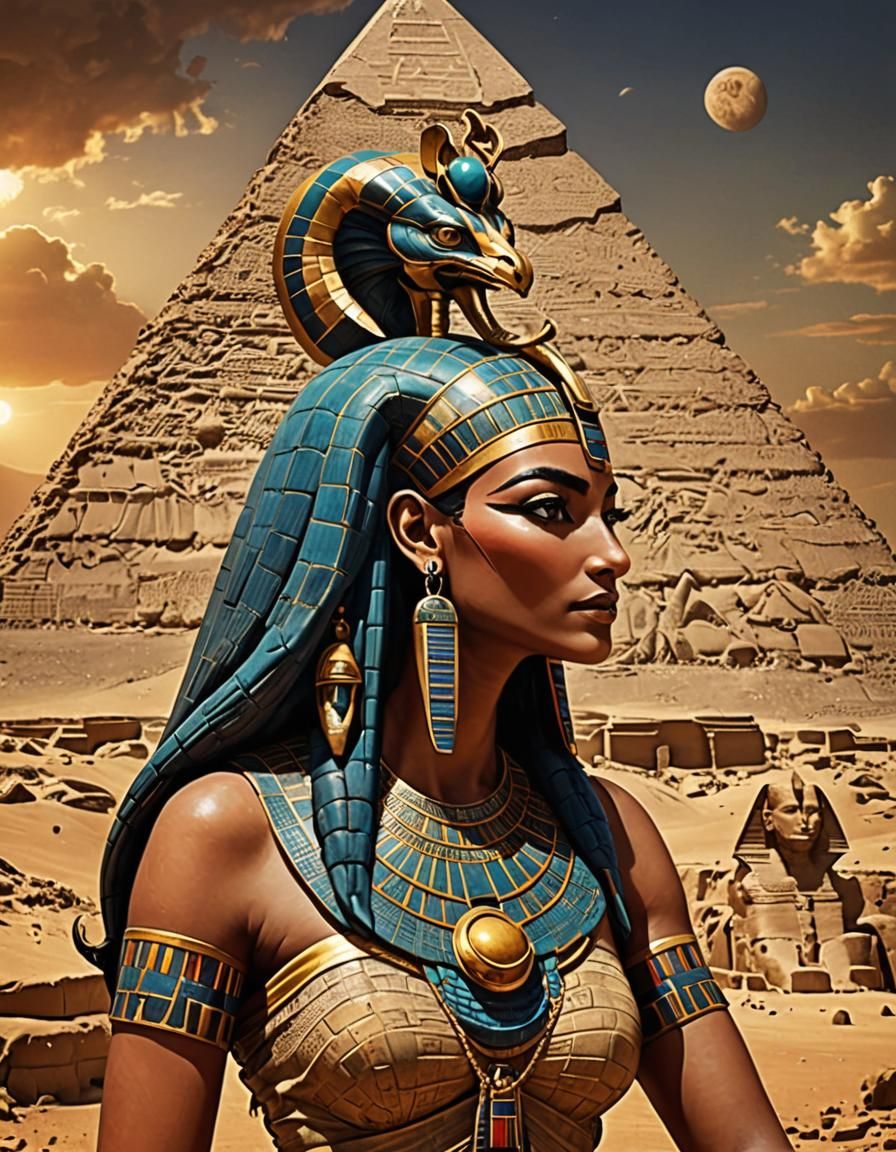 Hathor Egyptian Goddess Mythology - AI Generated Artwork - NightCafe ...