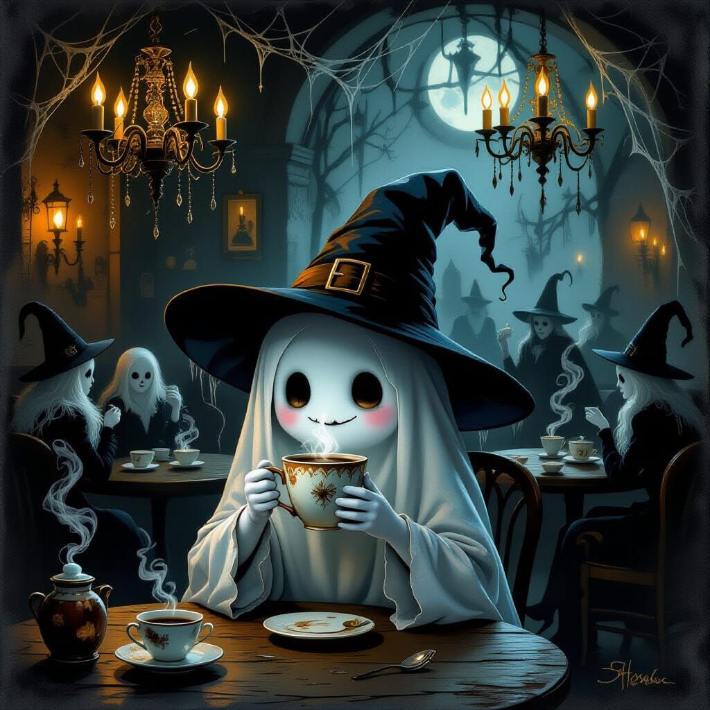 Coffee at Bones Cafe  by @Firewoman