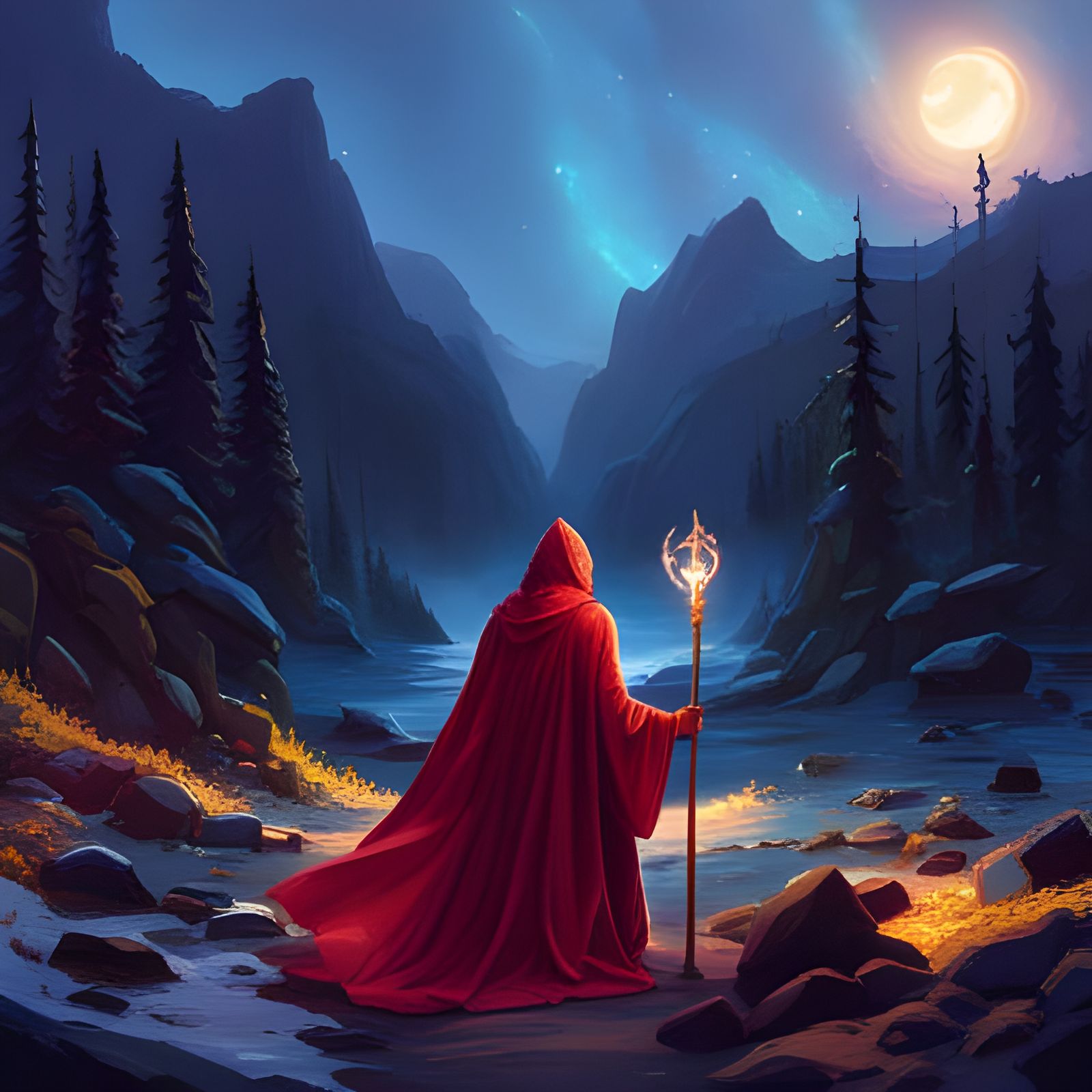 The Mysterious Red Wanderer  by @Ria Hagane