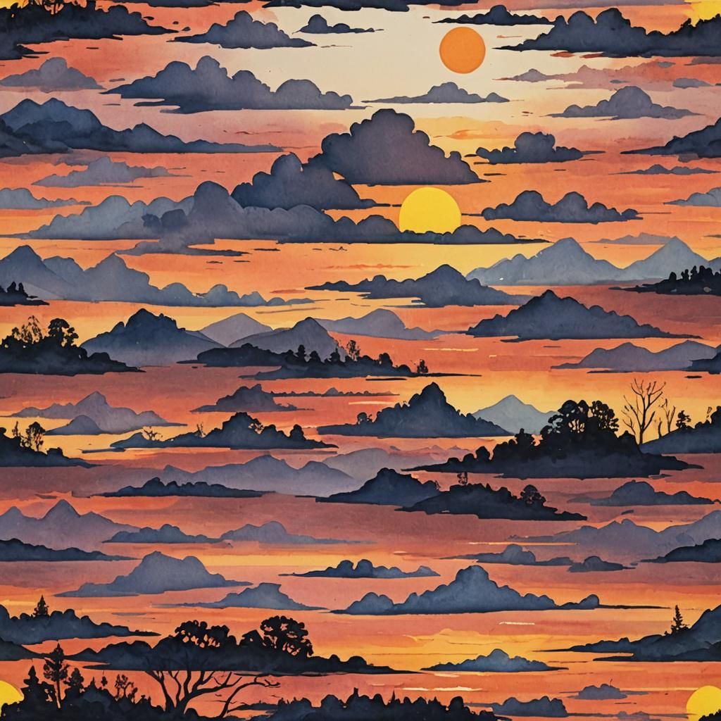 2 sun sunset
