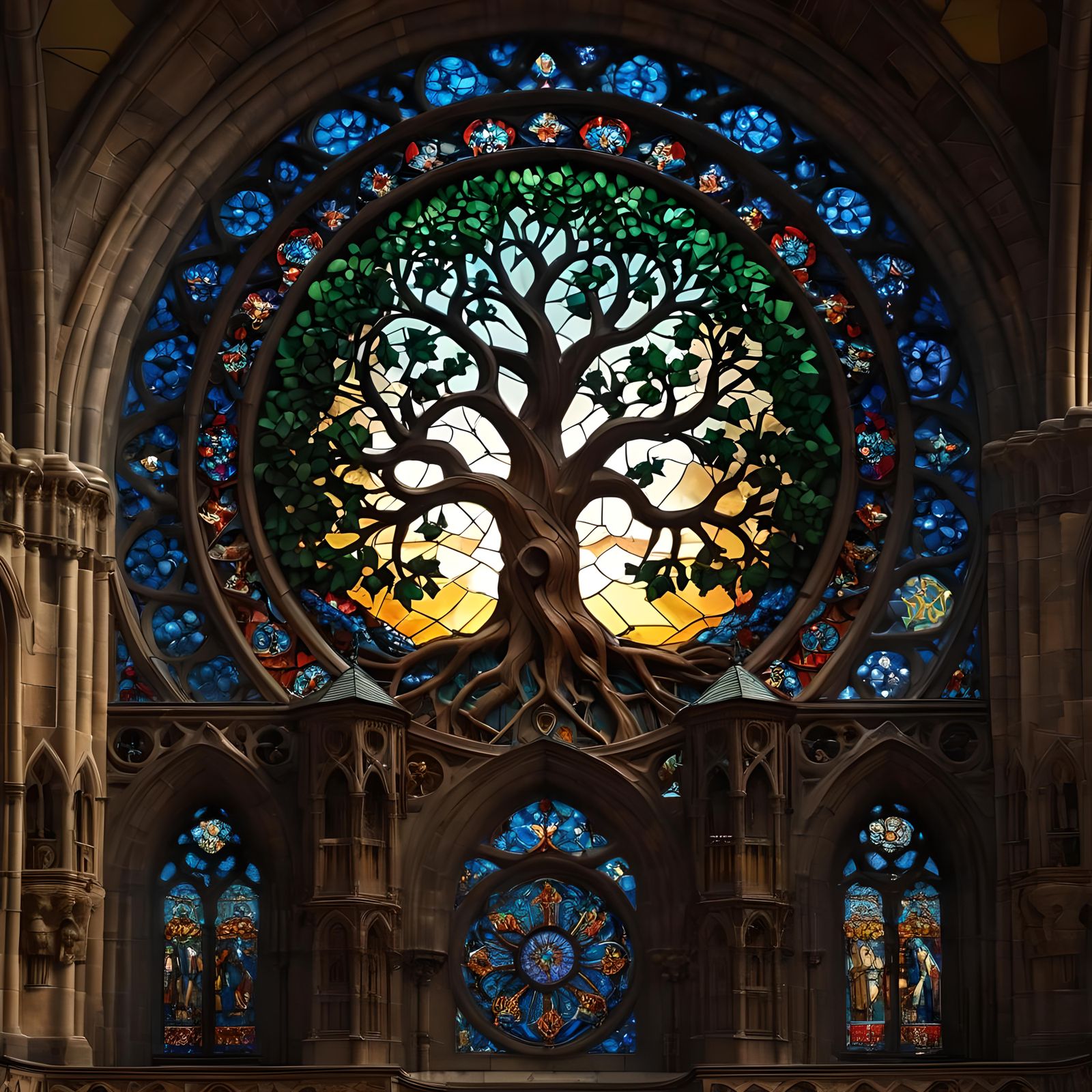 Yggdrasil stained-glass  by @BM