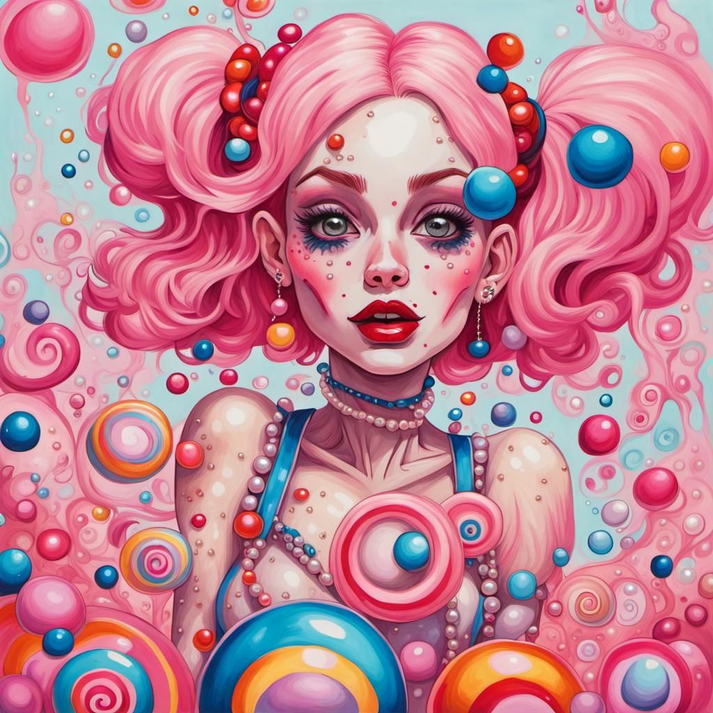 Harley Quinn in a Candyland Wonderland