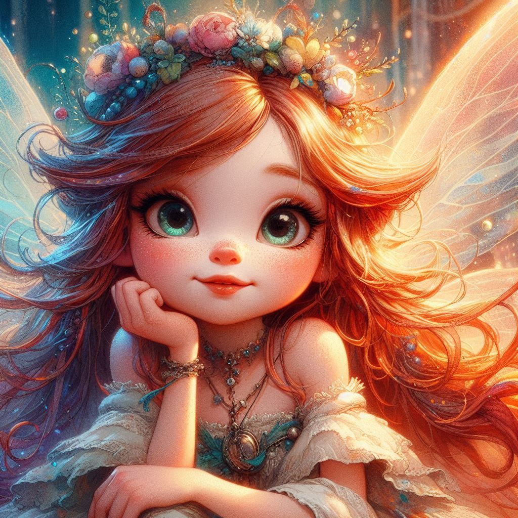 adorable fairy-tale fantasy creature portrait..