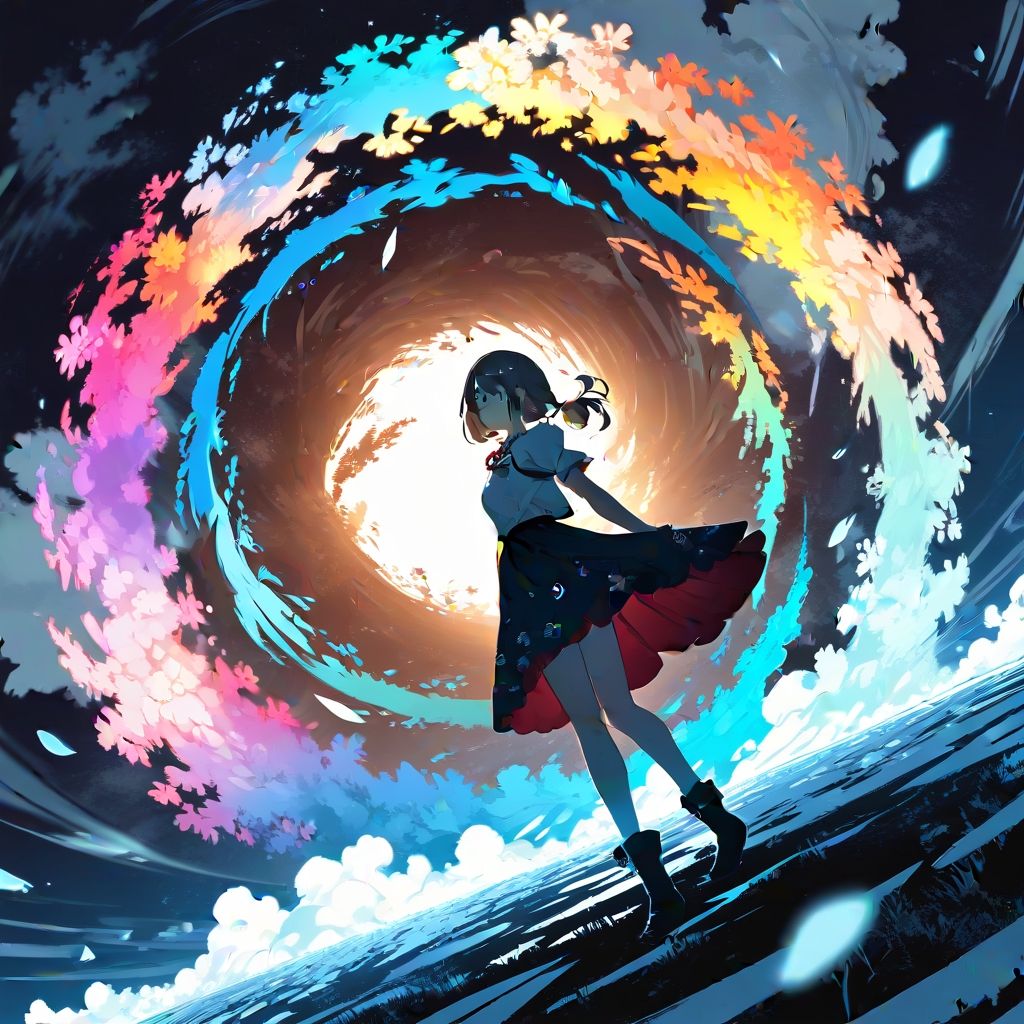 Swirly Daisies and Clouds