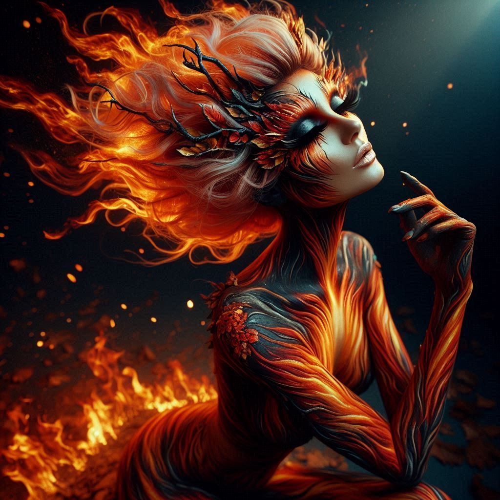 Elemental Body Art - Fire