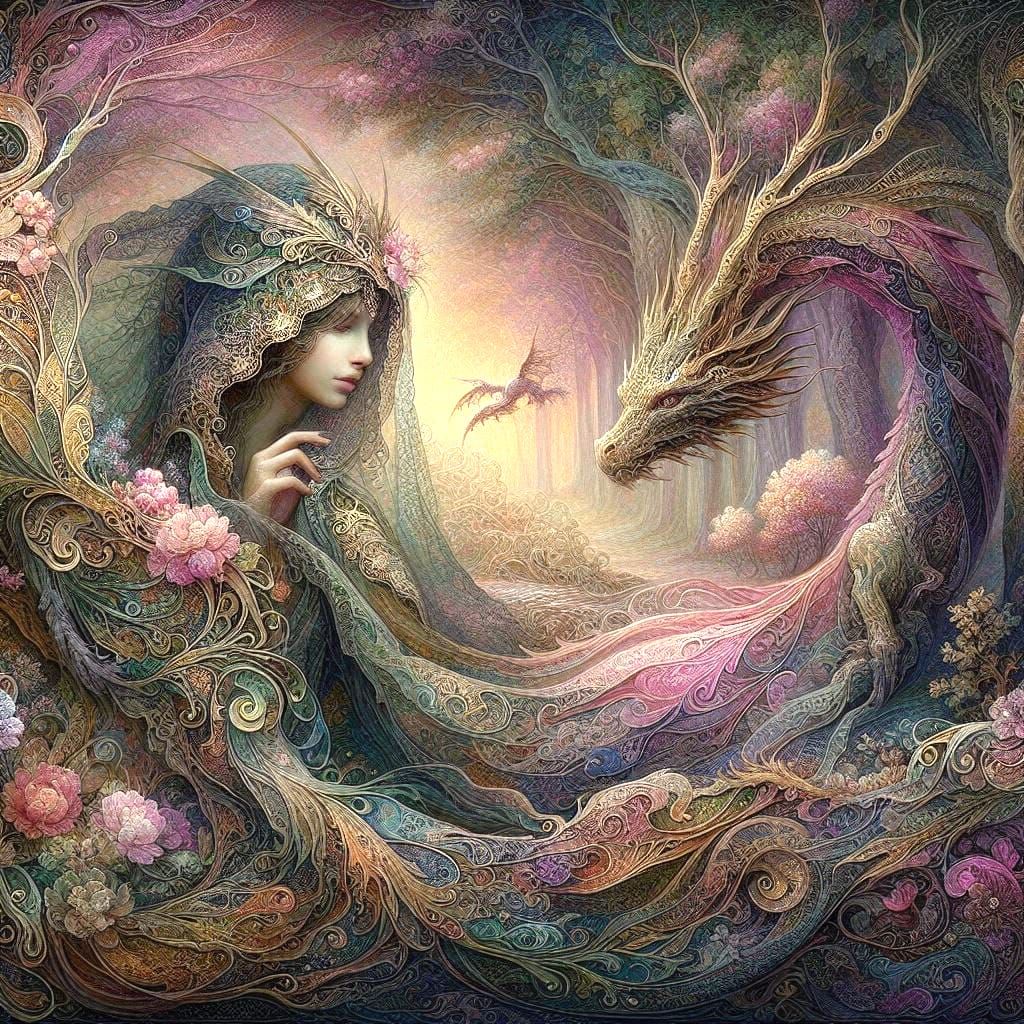 Filigreed Veiled_lady and dragon