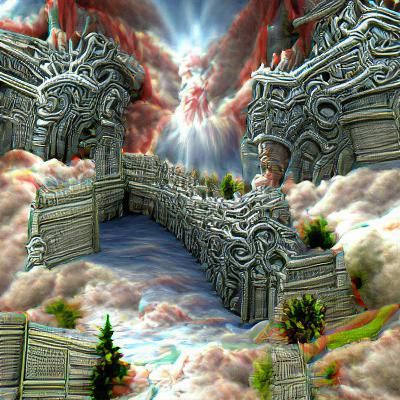 Gates of heaven 3d hyperdetailed