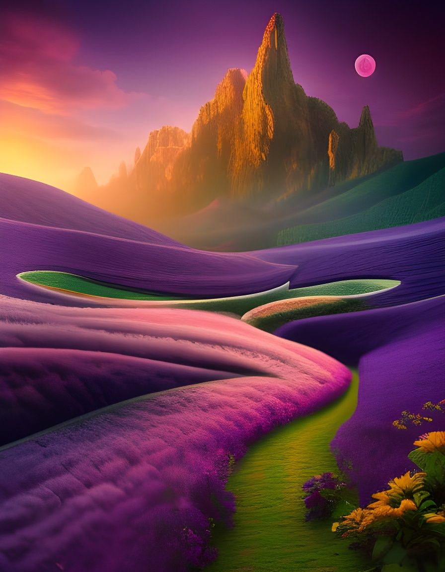 Purple Valley - AI Generated Artwork - NightCafe Creator