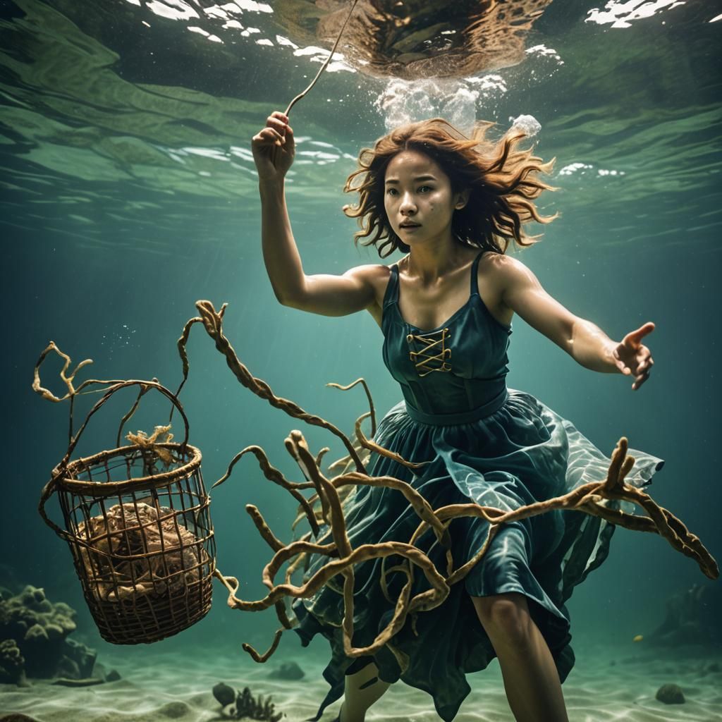 Underwater basket weaving AI Generated Artwork NightCafe Creator