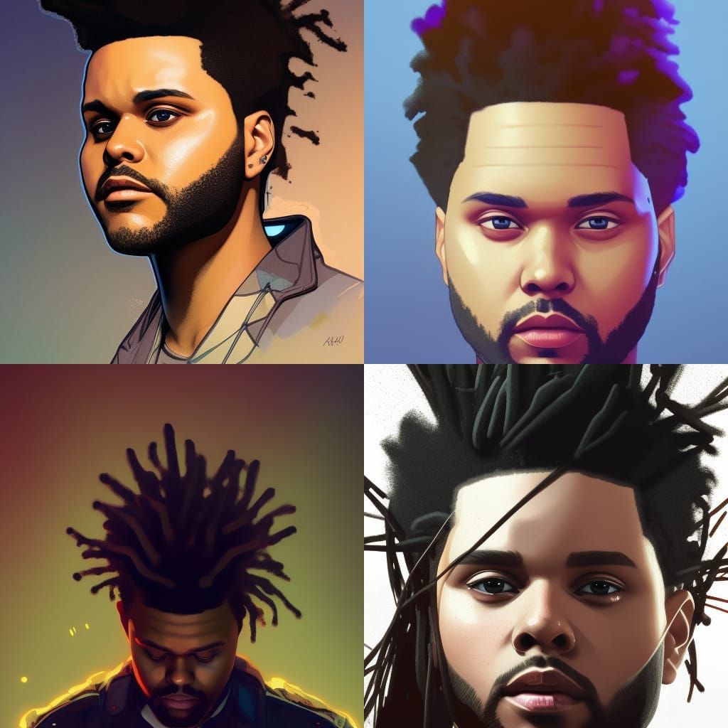 The Weeknd dressed in a suit in the 1980s synthwave neon retro - AI  Generated Artwork - NightCafe Creator