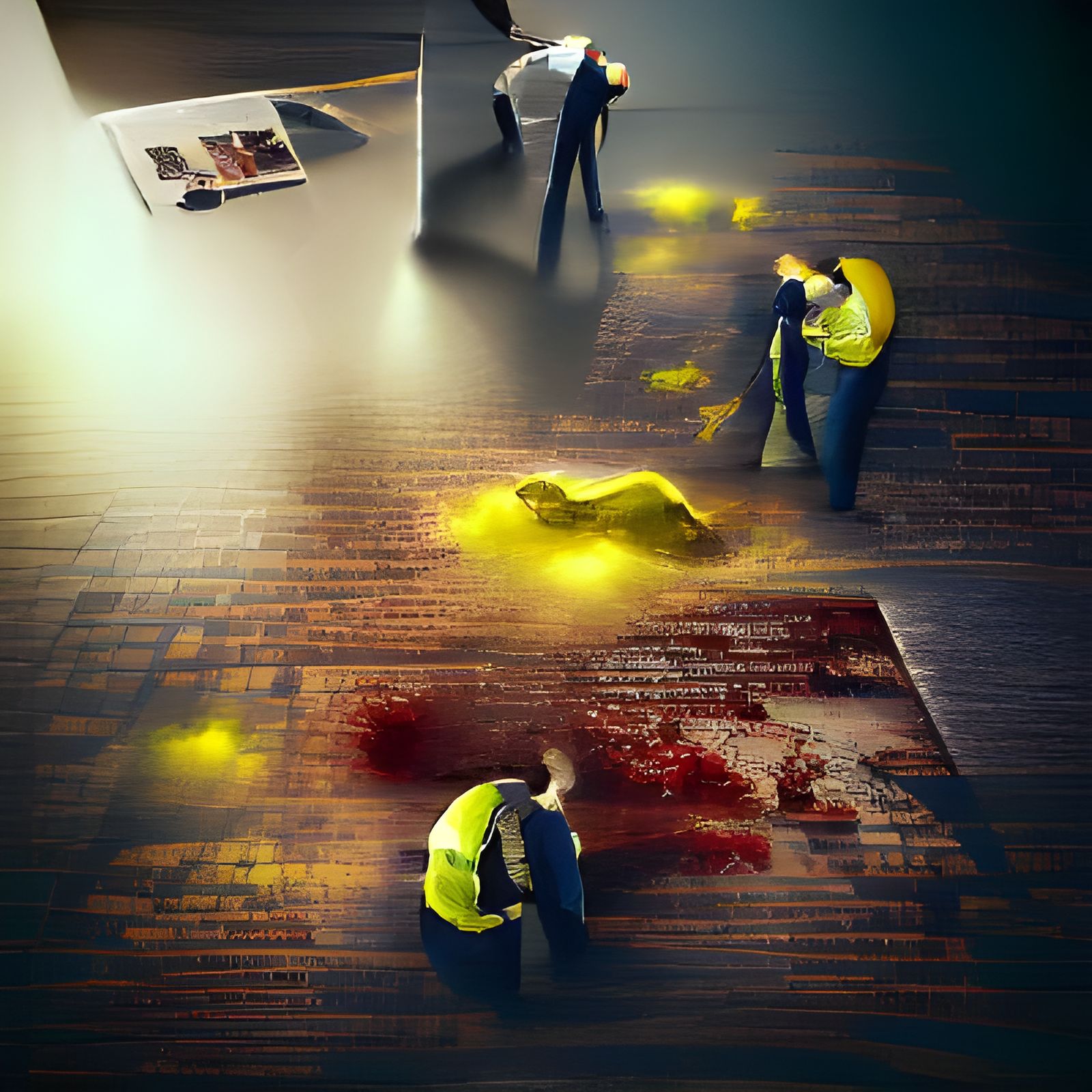 a crime scene - AI Generated Artwork - NightCafe Creator