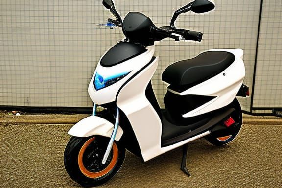 Black PIaggio NRG Power moped mit leds