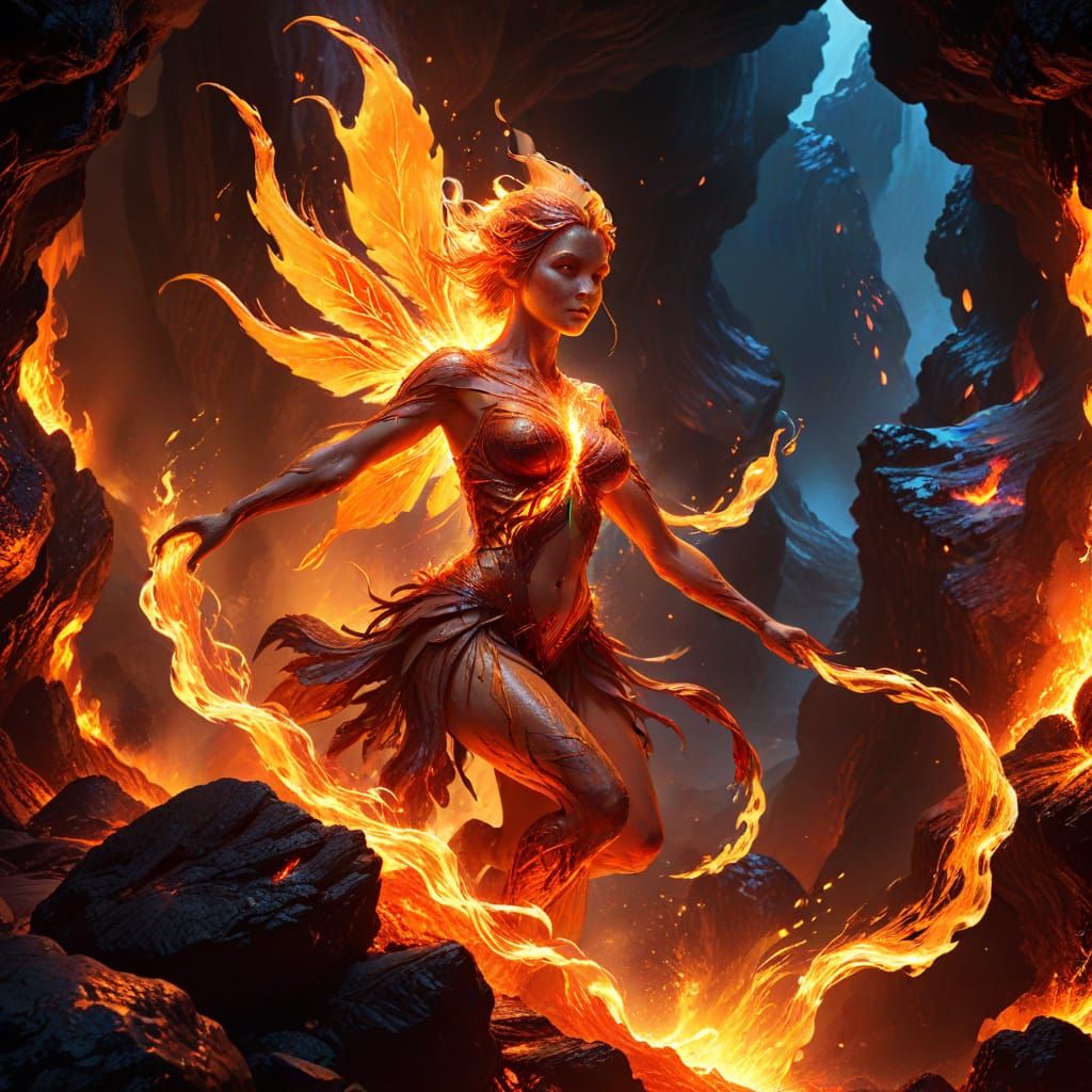 Fire Fairy  by @Zintkala Ska 