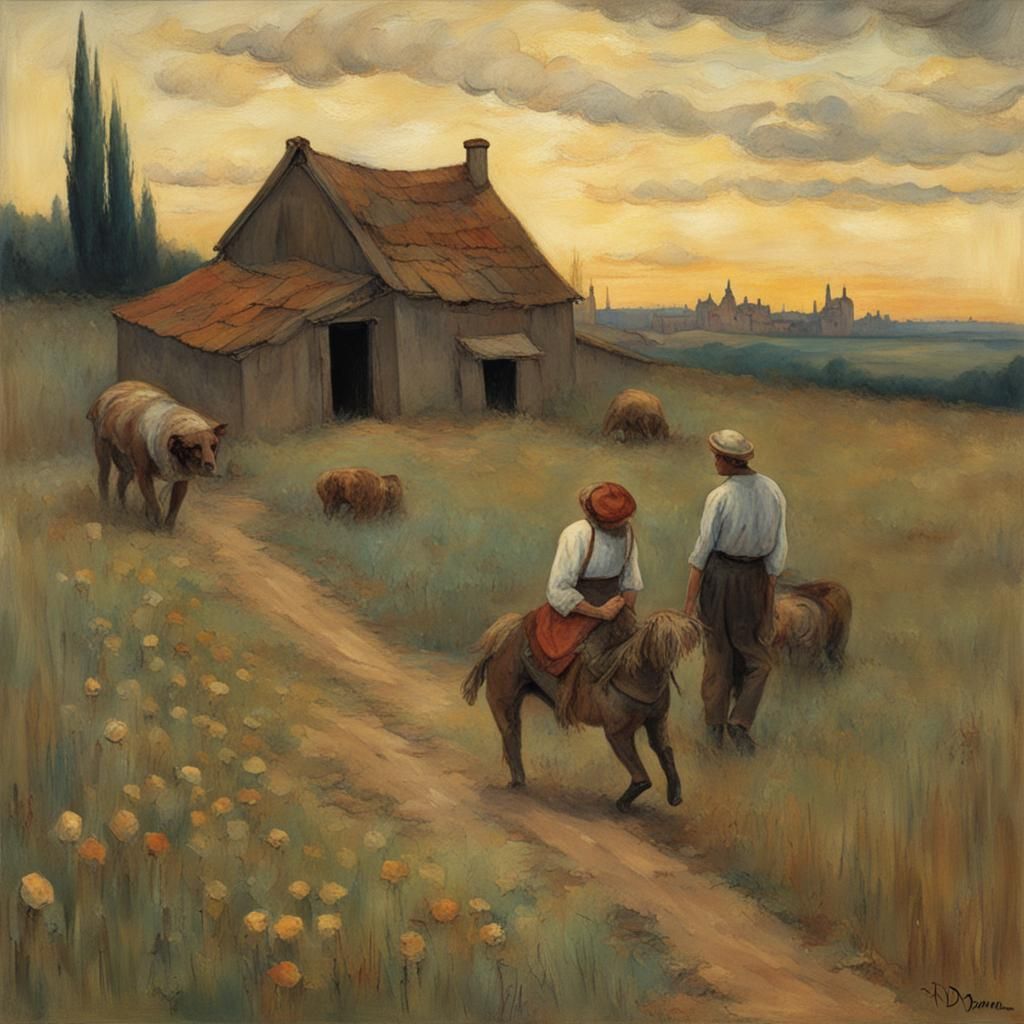 Peasant dreams AI Generated Artwork NightCafe Creator